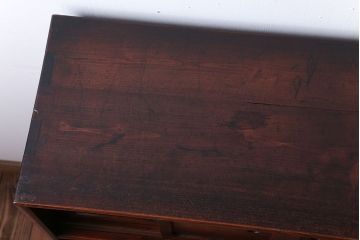 アンティーク家具　古民具・骨董　前面欅材のアンティーク茶箪笥