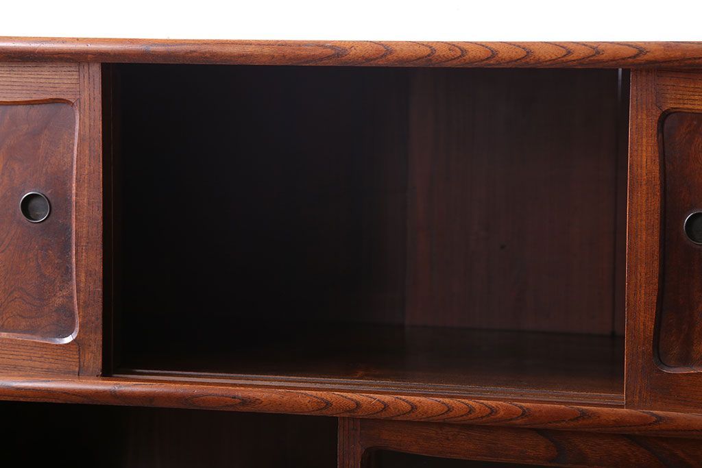 アンティーク家具　古民具・骨董　前面欅材のアンティーク茶箪笥