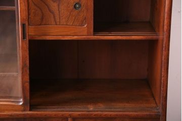 アンティーク家具　古民具・骨董　前面欅材のアンティーク茶箪笥