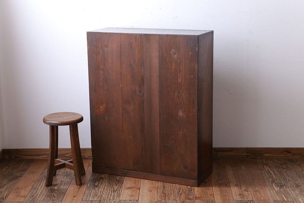 アンティーク家具　古民具・骨董　前面欅材のアンティーク茶箪笥