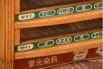 レトロ家具　昭和レトロ　古い木製のアンティーク糸ケース(小引き出し)