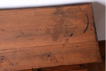 アンティーク家具　和製アンティーク　古い木の引き戸収納棚(下駄箱)