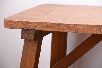 アンティーク家具　アンティーク　古い木の小さなベンチ(スツール)