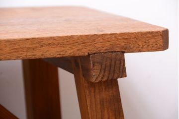 アンティーク家具　アンティーク　古い木の小さなベンチ(スツール)