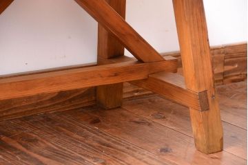 アンティーク家具　アンティーク　古い木の小さなベンチ(スツール)