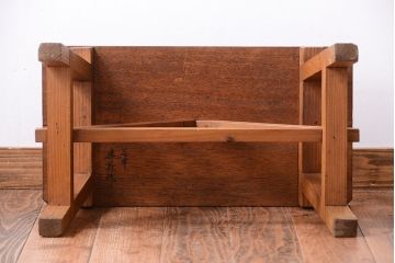 アンティーク家具　アンティーク　古い木の小さなベンチ(スツール)