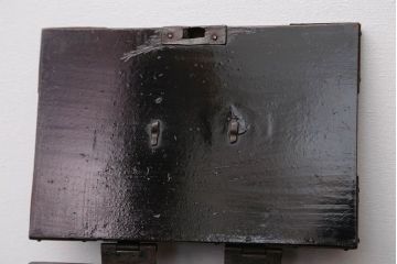 アンティーク雑貨　古民具・骨董　古い総欅材の小さなアンティーク印箱