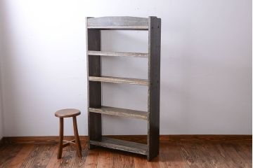 アンティーク家具　アンティーク　シンプルでシックな古い本棚