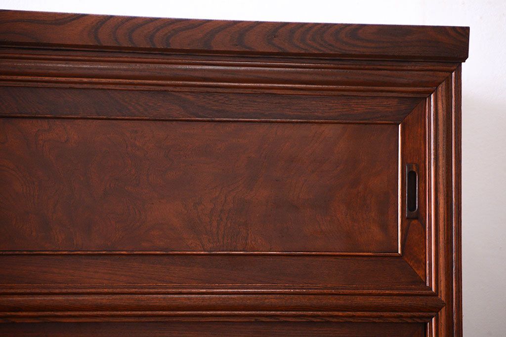 アンティーク家具　古民具・骨董　最高級品!三方欅無垢材の二段重ね収納棚