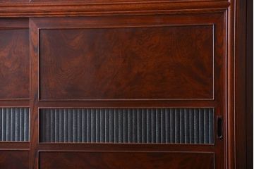 アンティーク家具　古民具・骨董　最高級品!三方欅無垢材の二段重ね収納棚