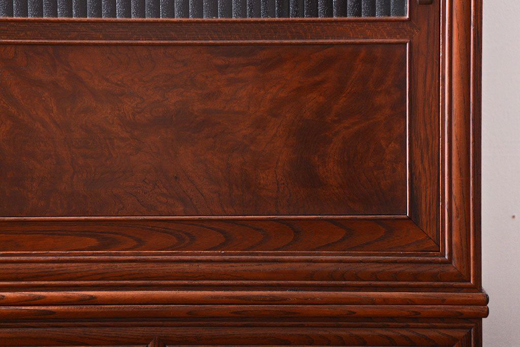 アンティーク家具　古民具・骨董　最高級品!三方欅無垢材の二段重ね収納棚