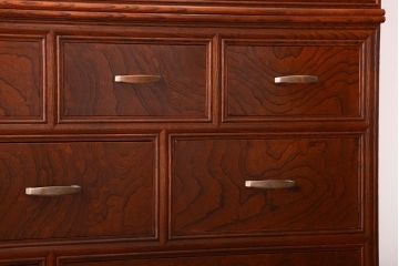 アンティーク家具　古民具・骨董　最高級品!三方欅無垢材の二段重ね収納棚