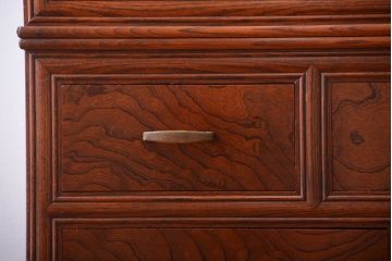 アンティーク家具　古民具・骨董　最高級品!三方欅無垢材の二段重ね収納棚