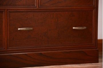 アンティーク家具　古民具・骨董　最高級品!三方欅無垢材の二段重ね収納棚