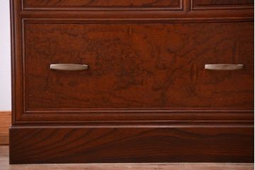 アンティーク家具　古民具・骨董　最高級品!三方欅無垢材の二段重ね収納棚