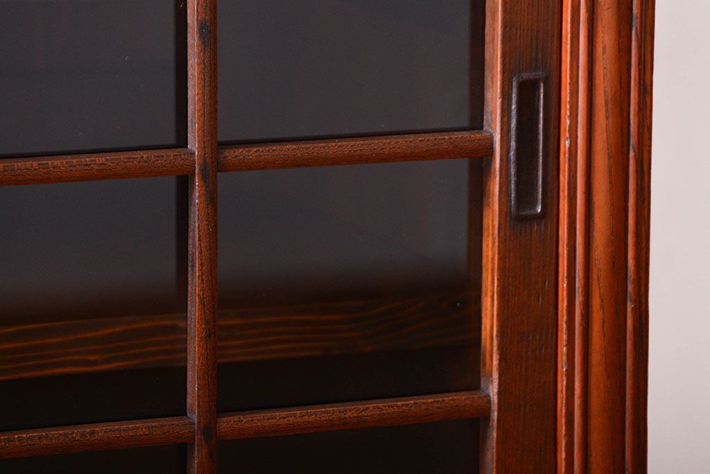 アンティーク家具　古民具・骨董　最高級品!三方欅無垢材の二段重ね収納棚