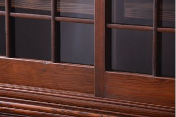 アンティーク家具　古民具・骨董　最高級品!三方欅無垢材の二段重ね収納棚