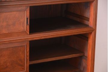 アンティーク家具　古民具・骨董　最高級品!三方欅無垢材の二段重ね収納棚