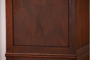 アンティーク家具　古民具・骨董　最高級品!三方欅無垢材の二段重ね収納棚