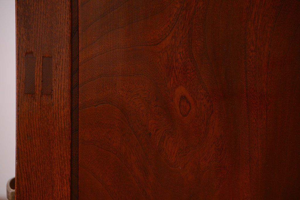 アンティーク家具　古民具・骨董　最高級品!三方欅無垢材の二段重ね収納棚