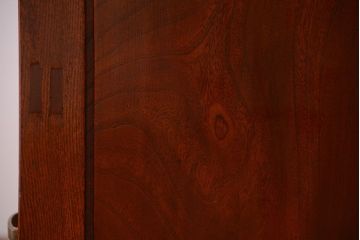 アンティーク家具　古民具・骨董　最高級品!三方欅無垢材の二段重ね収納棚