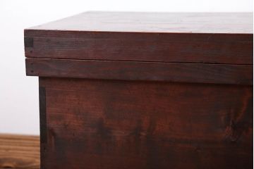 アンティーク雑貨　古民具・骨董　引き出し2杯付き!古い木の大きな収納ボックス(BOX・箱)