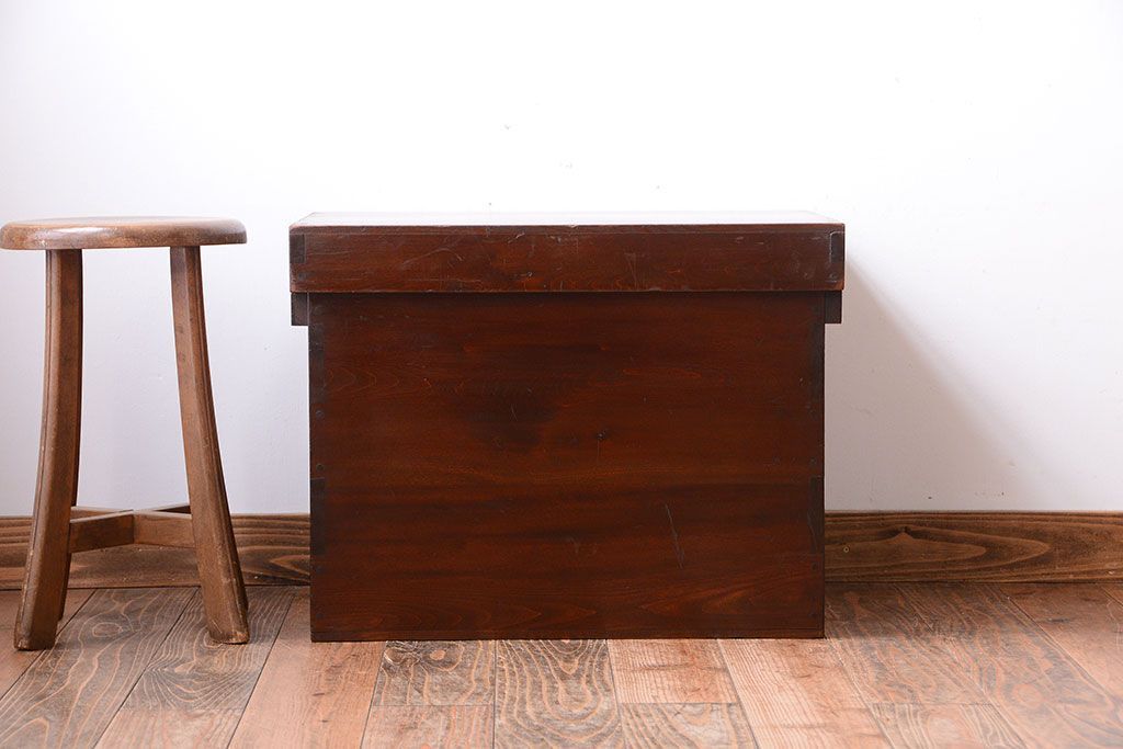 アンティーク雑貨　アンティーク　古い木の大きな収納ボックス(BOX・箱)