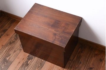 アンティーク雑貨　アンティーク　古い木の大きな収納ボックス(BOX・箱)