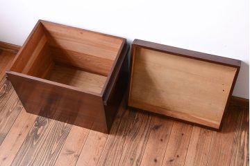 アンティーク雑貨　アンティーク　古い木の大きな収納ボックス(BOX・箱)
