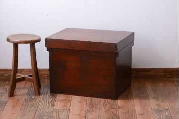 アンティーク雑貨　アンティーク　古い木の大きな収納ボックス(BOX・箱)