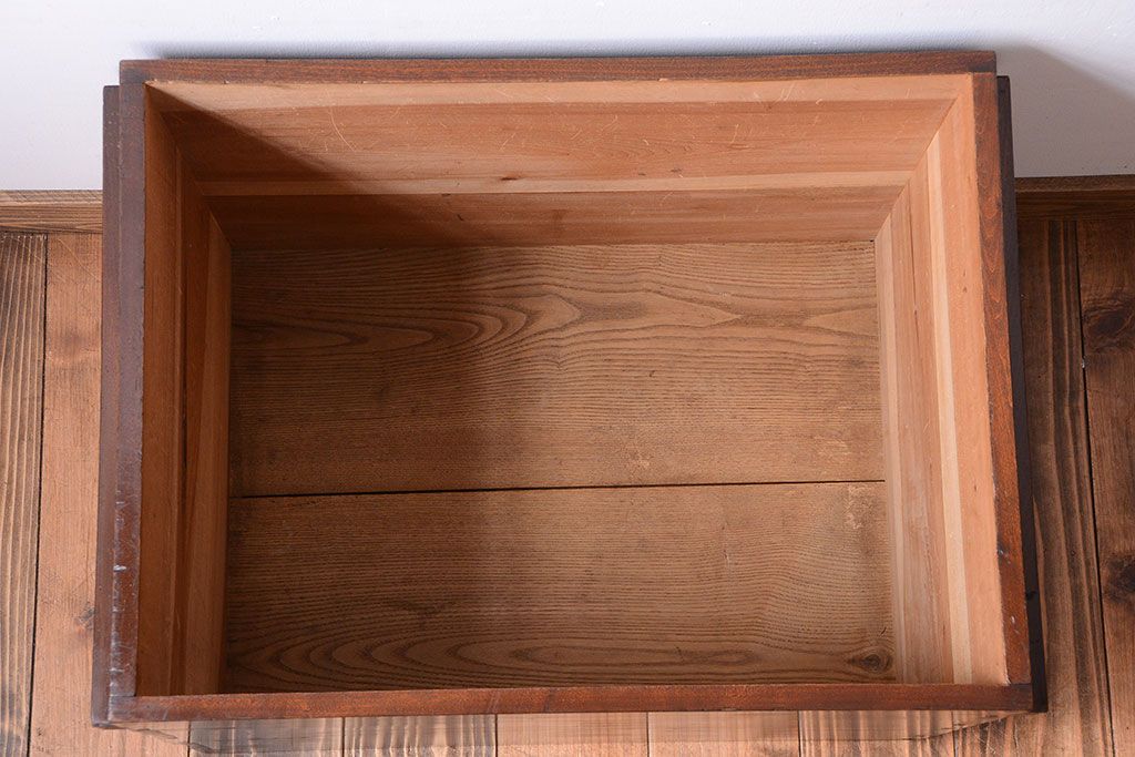 アンティーク雑貨　アンティーク　古い木の大きな収納ボックス(BOX・箱)