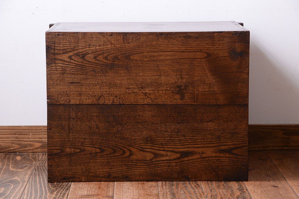 アンティーク雑貨　アンティーク　古い木の大きな収納ボックス(BOX・箱)