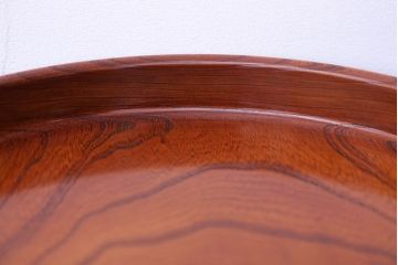 アンティーク雑貨　和製アンティーク　総欅材のお盆大小2つセット