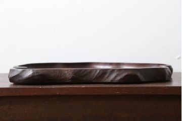 アンティーク雑貨　古民具・骨董　高級品!唐木をくり貫いて作ったお盆