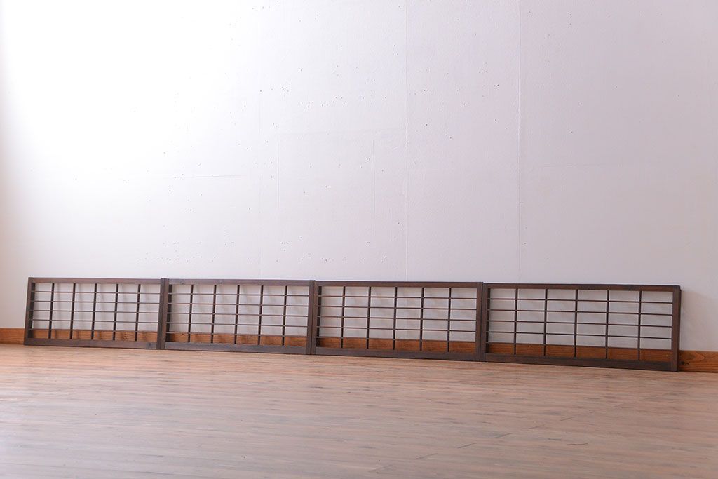 和製アンティーク　小さな格子戸4枚セット