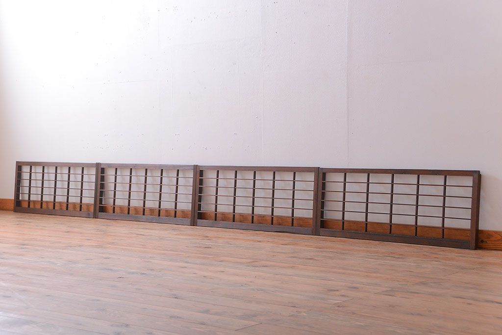 和製アンティーク　小さな格子戸4枚セット