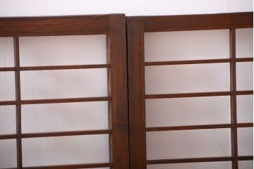 和製アンティーク　小さな格子戸4枚セット