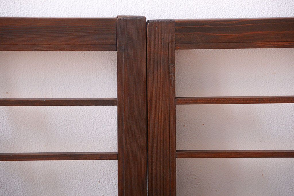 和製アンティーク　小さな格子戸4枚セット