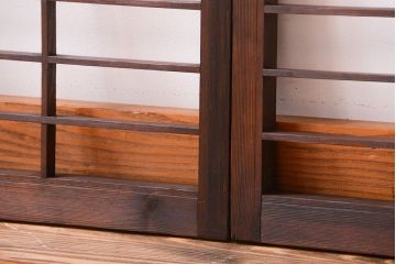 和製アンティーク　小さな格子戸4枚セット