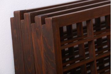 和製アンティーク　小さな格子戸4枚セット