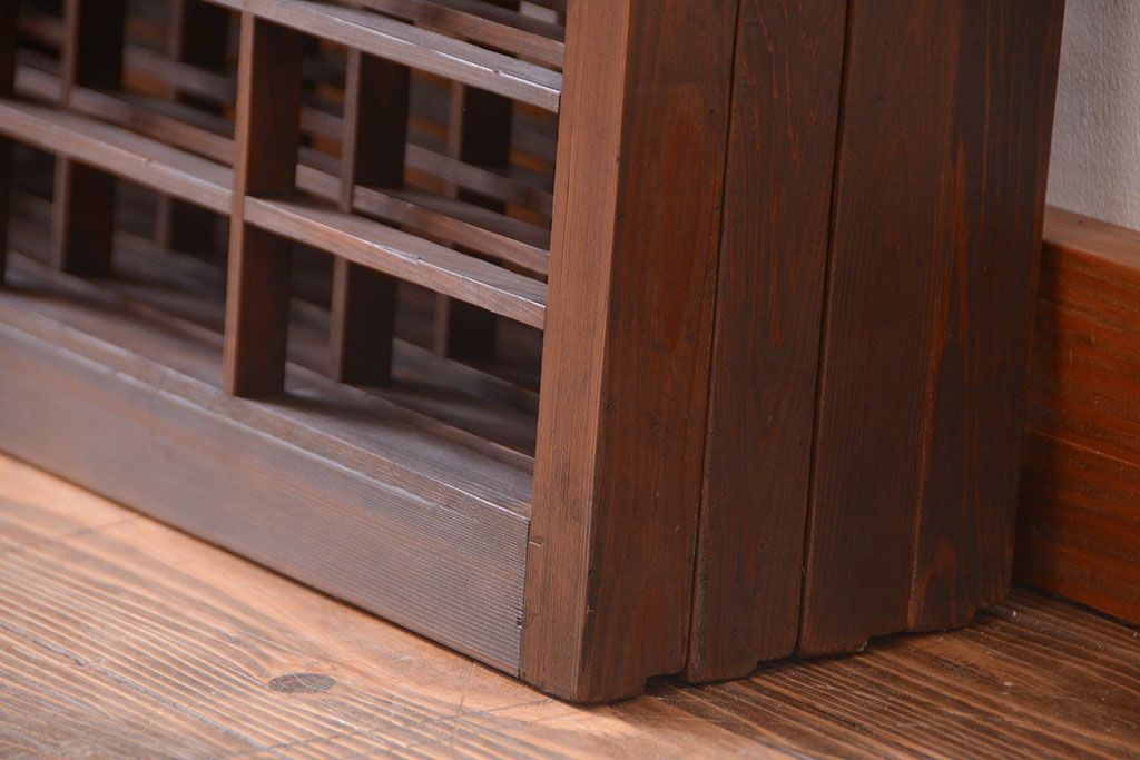 和製アンティーク　小さな格子戸4枚セット