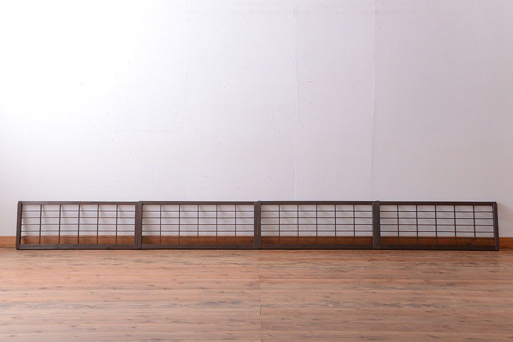 和製アンティーク　小さな格子戸4枚セット