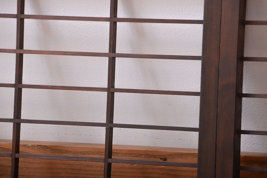 和製アンティーク　小さな格子戸4枚セット