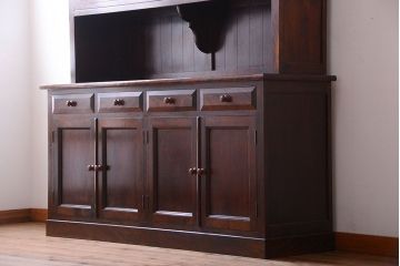 中古　民芸家具　モダンなデザインの大きな食器棚(定価約89万円)