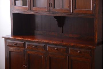 中古　民芸家具　モダンなデザインの大きな食器棚(定価約89万円)