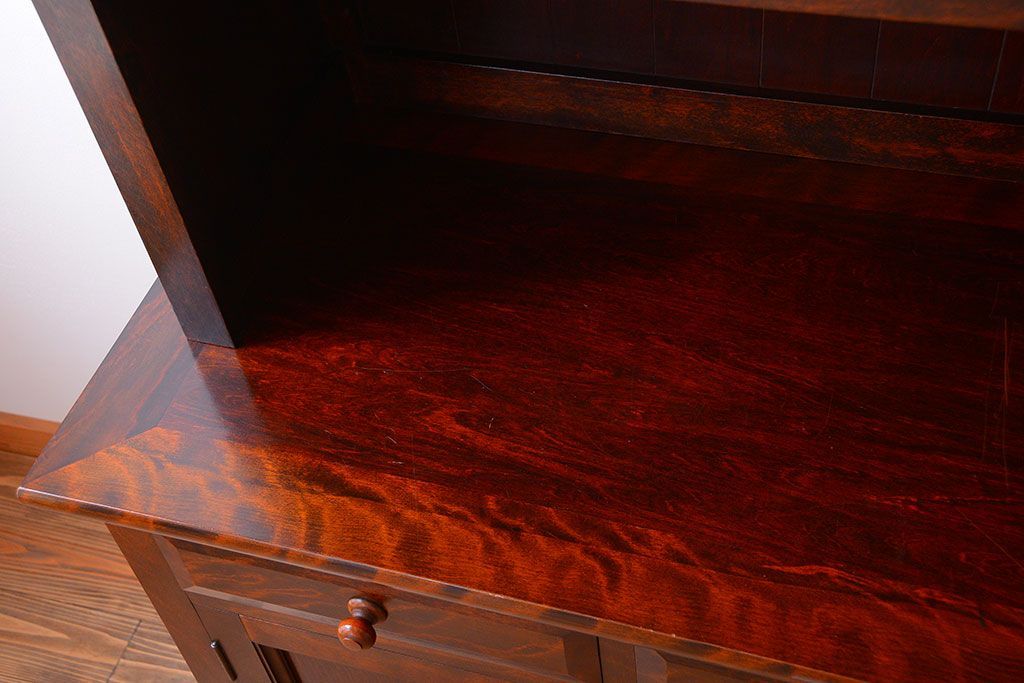 中古　民芸家具　モダンなデザインの大きな食器棚(定価約89万円)