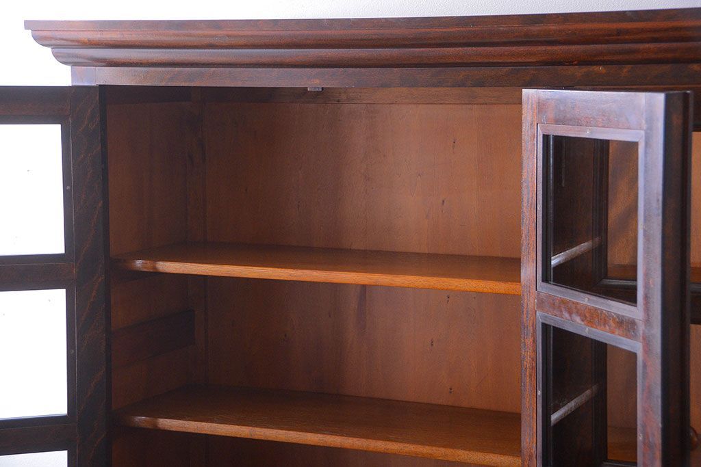 中古　民芸家具　モダンなデザインの大きな食器棚(定価約89万円)