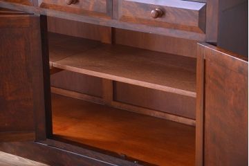 中古　民芸家具　モダンなデザインの大きな食器棚(定価約89万円)