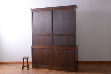中古　民芸家具　モダンなデザインの大きな食器棚(定価約89万円)
