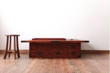アンティーク雑貨　中古　伝統民芸家具　岩谷堂　美しい杢目の長火鉢